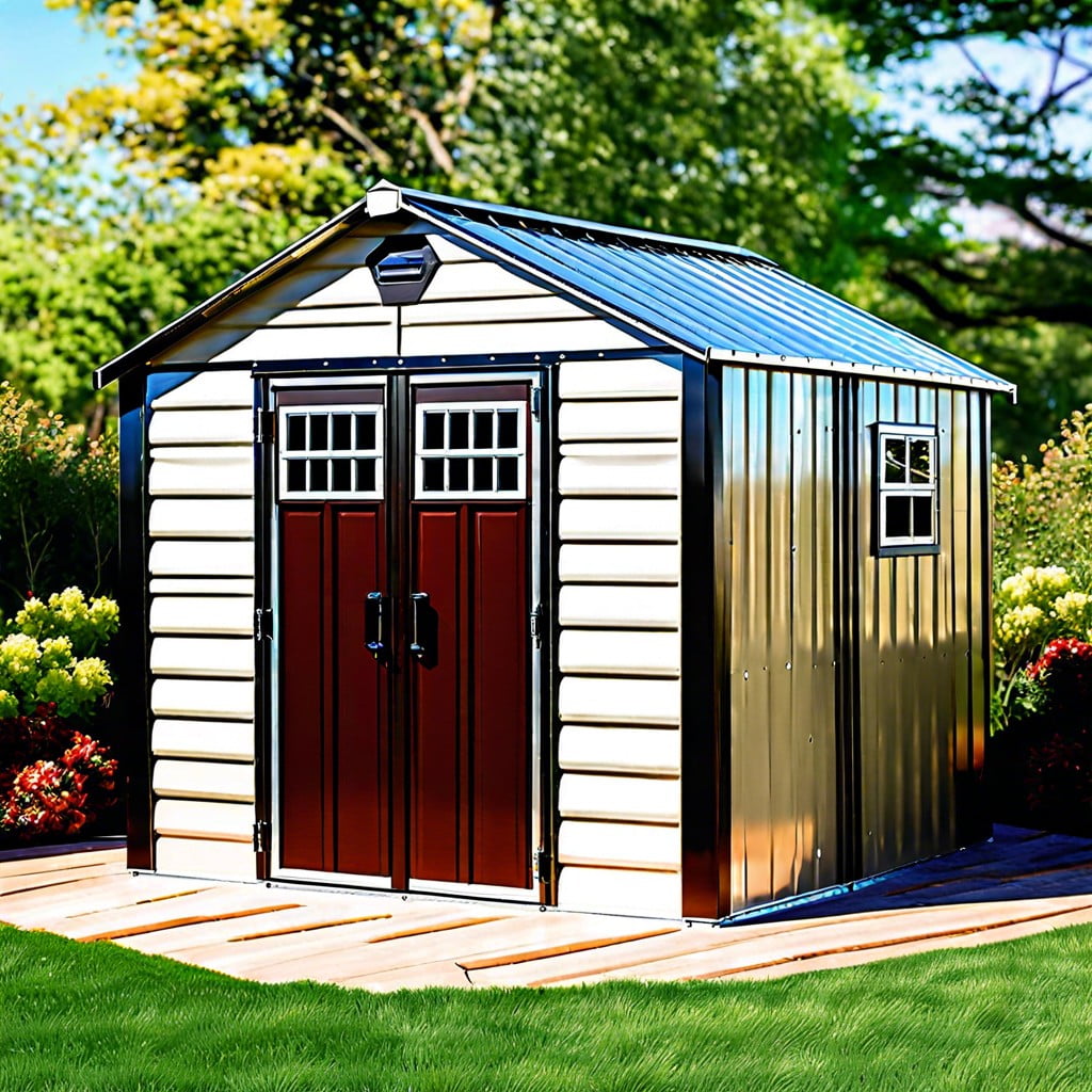 overview of 16x16 metal shed